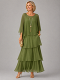 Lara | Robe maxi pour femmes avec col rond et poches
