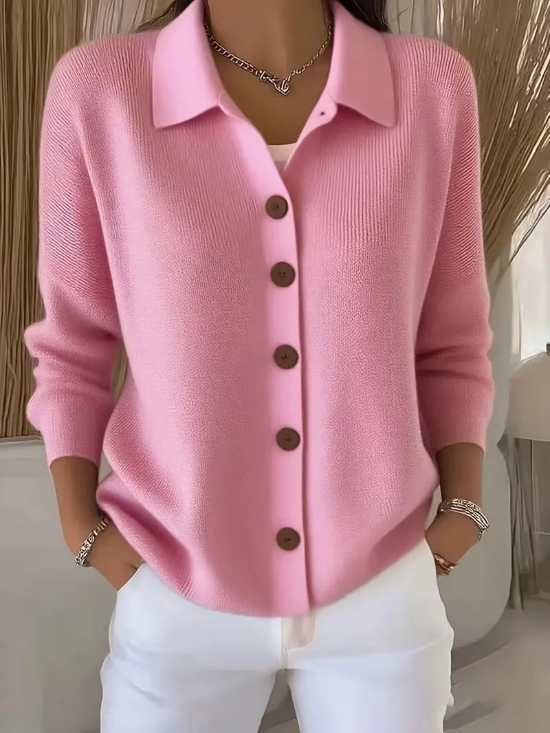 Nicole - Gilet Tricoté Élégant avec Boutons