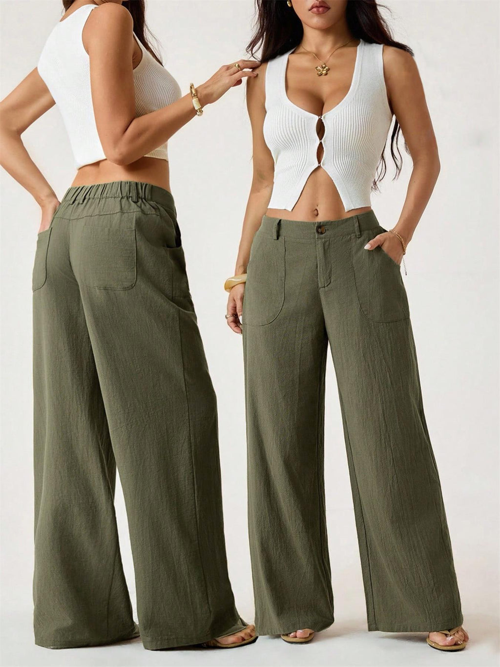 Oaklynn | Pantalon large élégant avec coupe classique