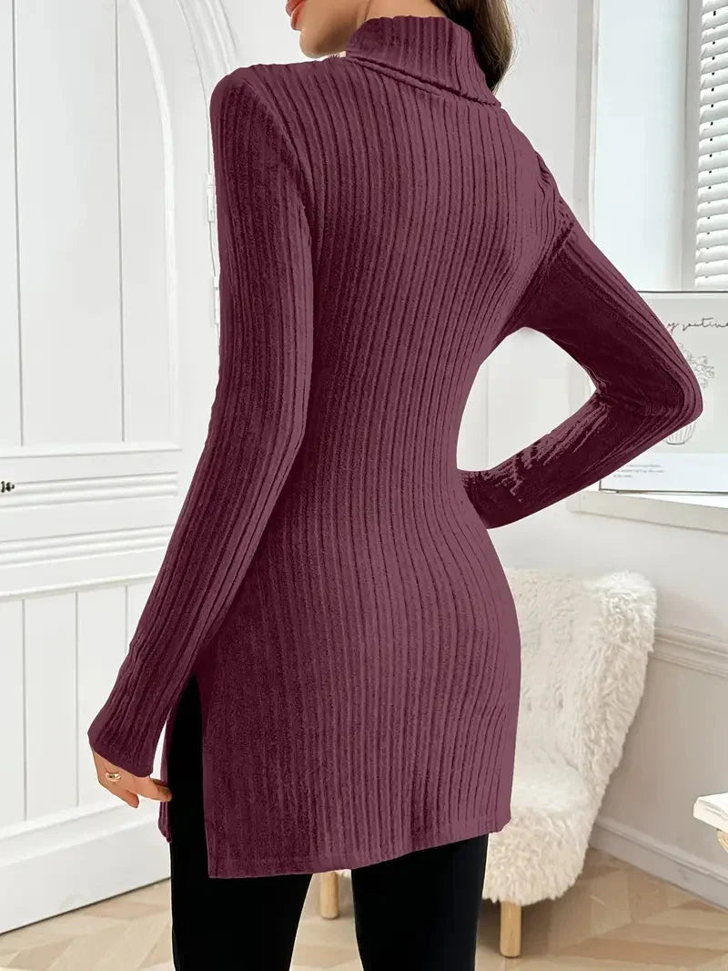 Diana | Pull à col roulé confortable et polyvalent à coupe slim