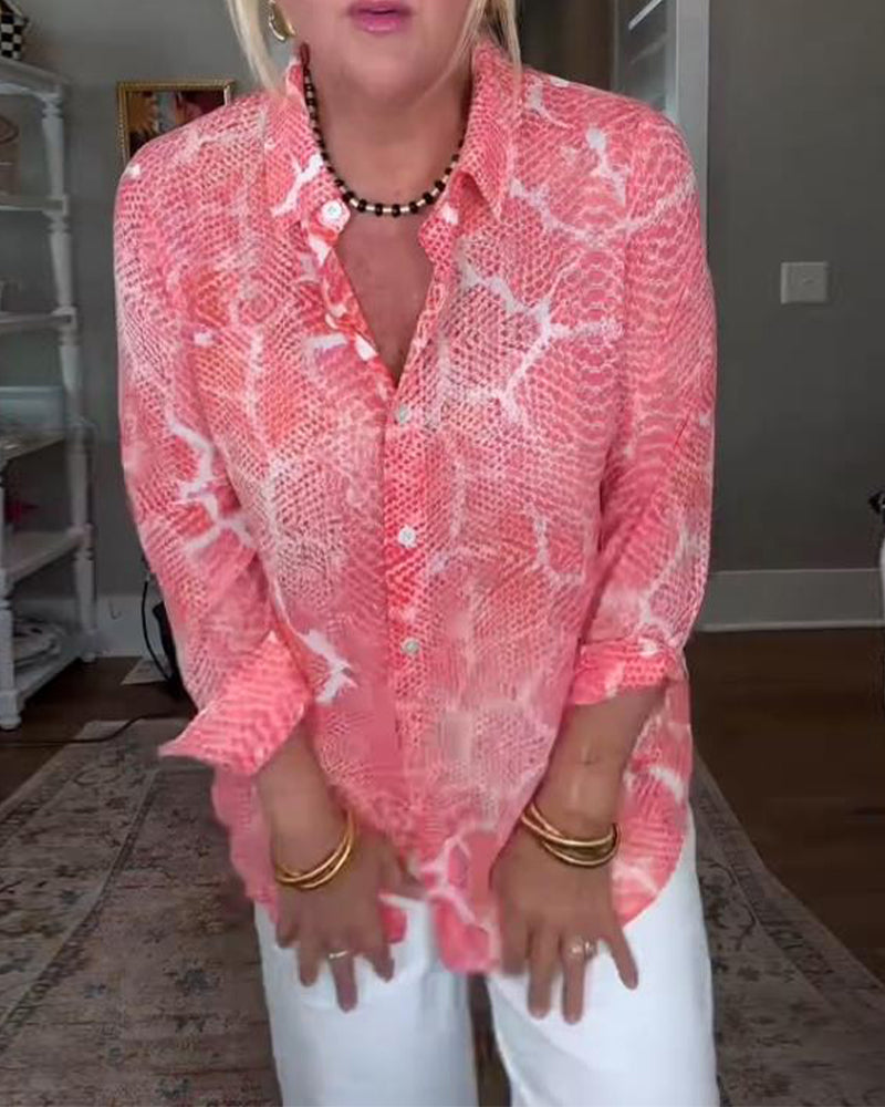 Blouse Texturée Boutonnée