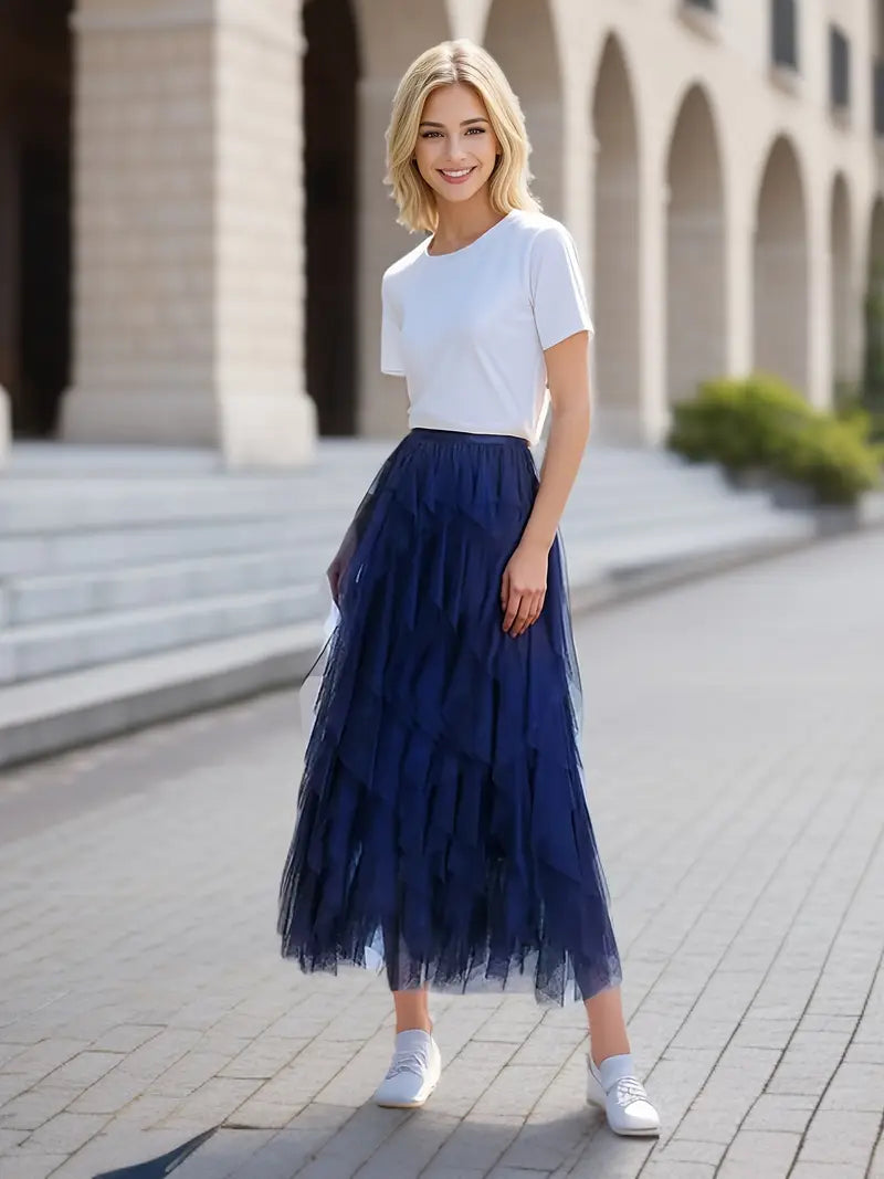 Cecil™ - Jupe Tutu en Tulle à Superpositions Élégantes
