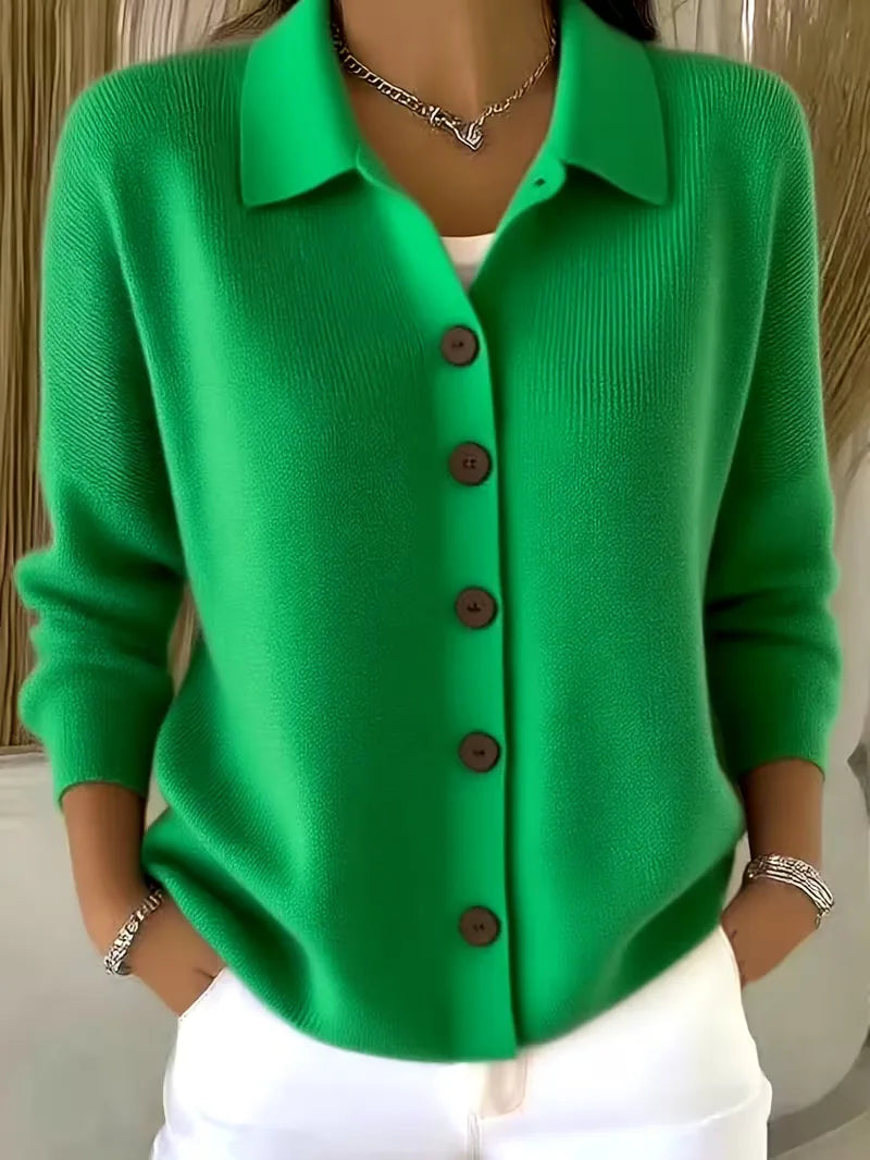 Nicole - Gilet Tricoté Élégant avec Boutons