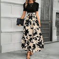 Elise | Robe Maxi à Manches Bouffantes et Imprimé Floral avec Ceinture à Nouer