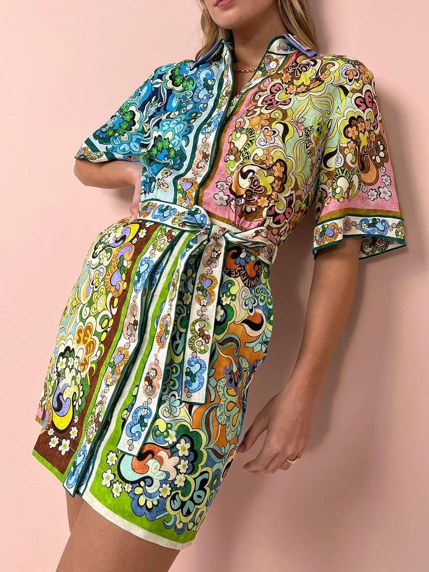 Robe Mini Boho Femme | À Volants