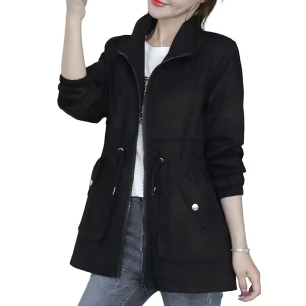 Veste unie avec col - Élégante veste pour femme