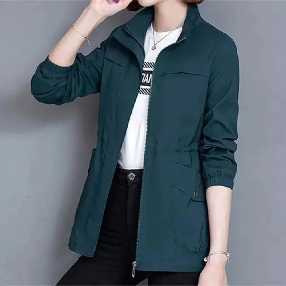 Veste unie avec col - Élégante veste pour femme