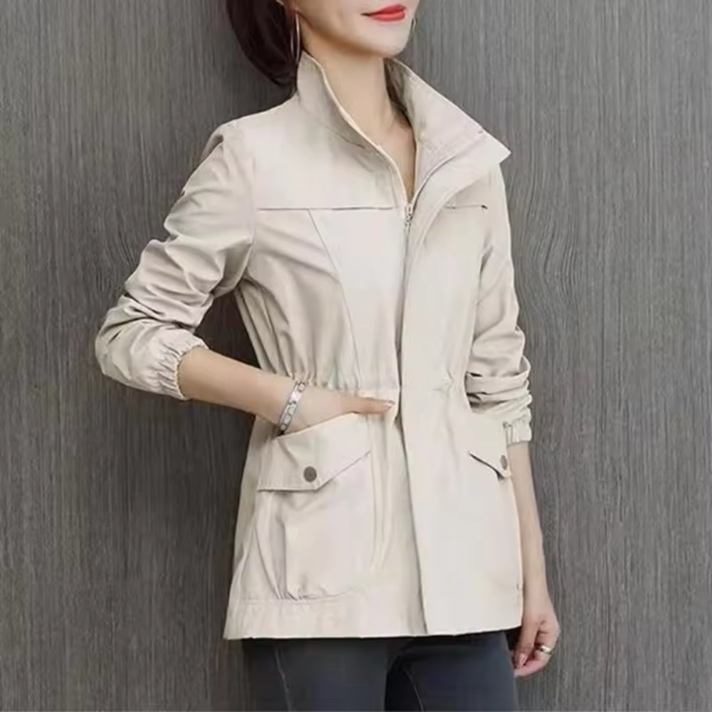 Veste unie avec col - Élégante veste pour femme