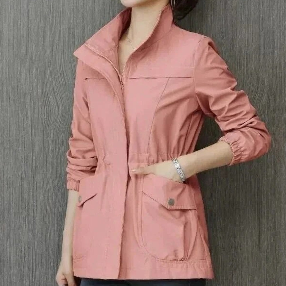 Veste unie avec col - Élégante veste pour femme