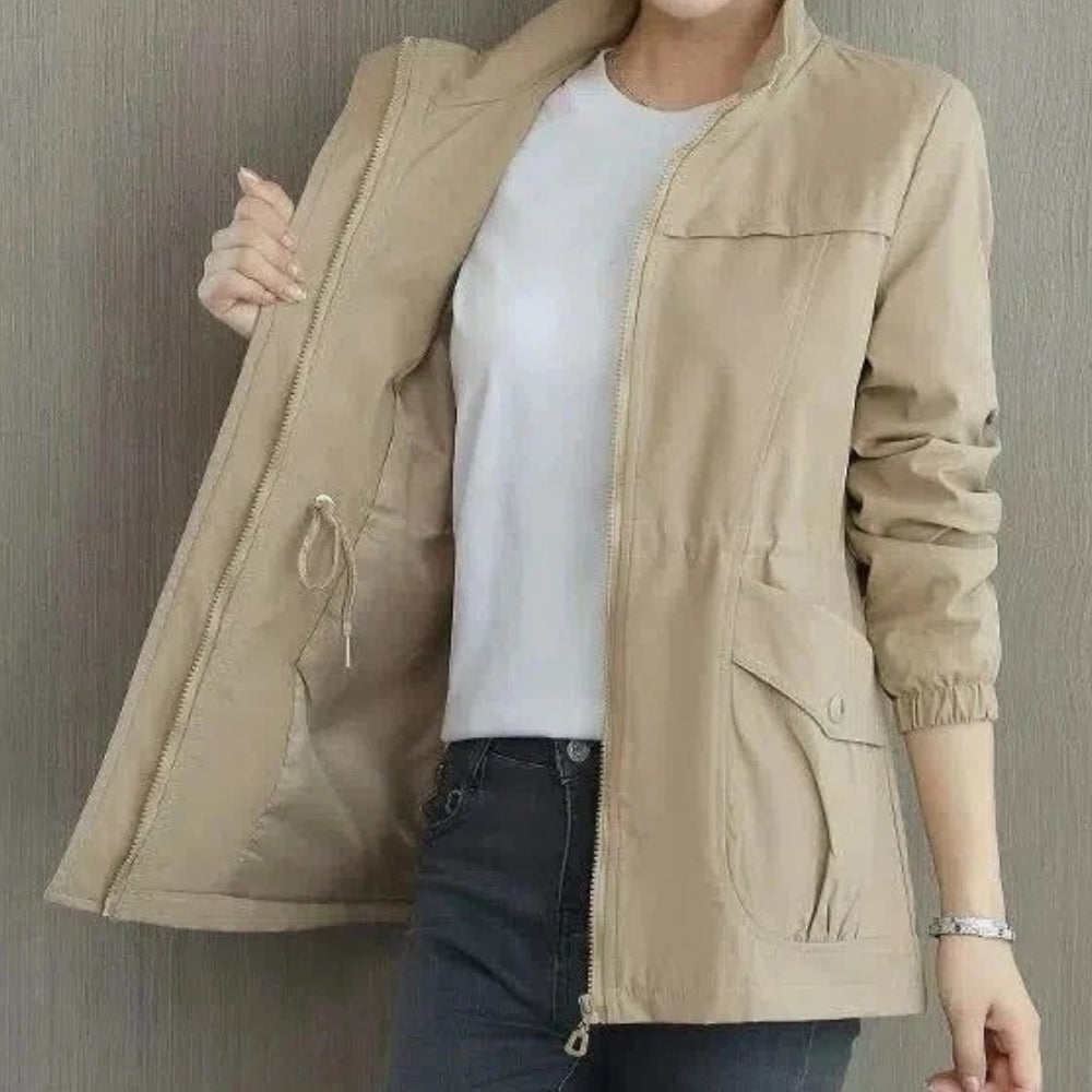 Veste unie avec col - Élégante veste pour femme