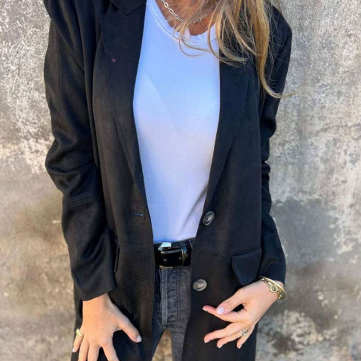 Amelie | Manteau élégant pour femmes, col revers long, veste de transition