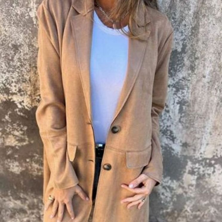 Amelie | Manteau élégant pour femmes, col revers long, veste de transition