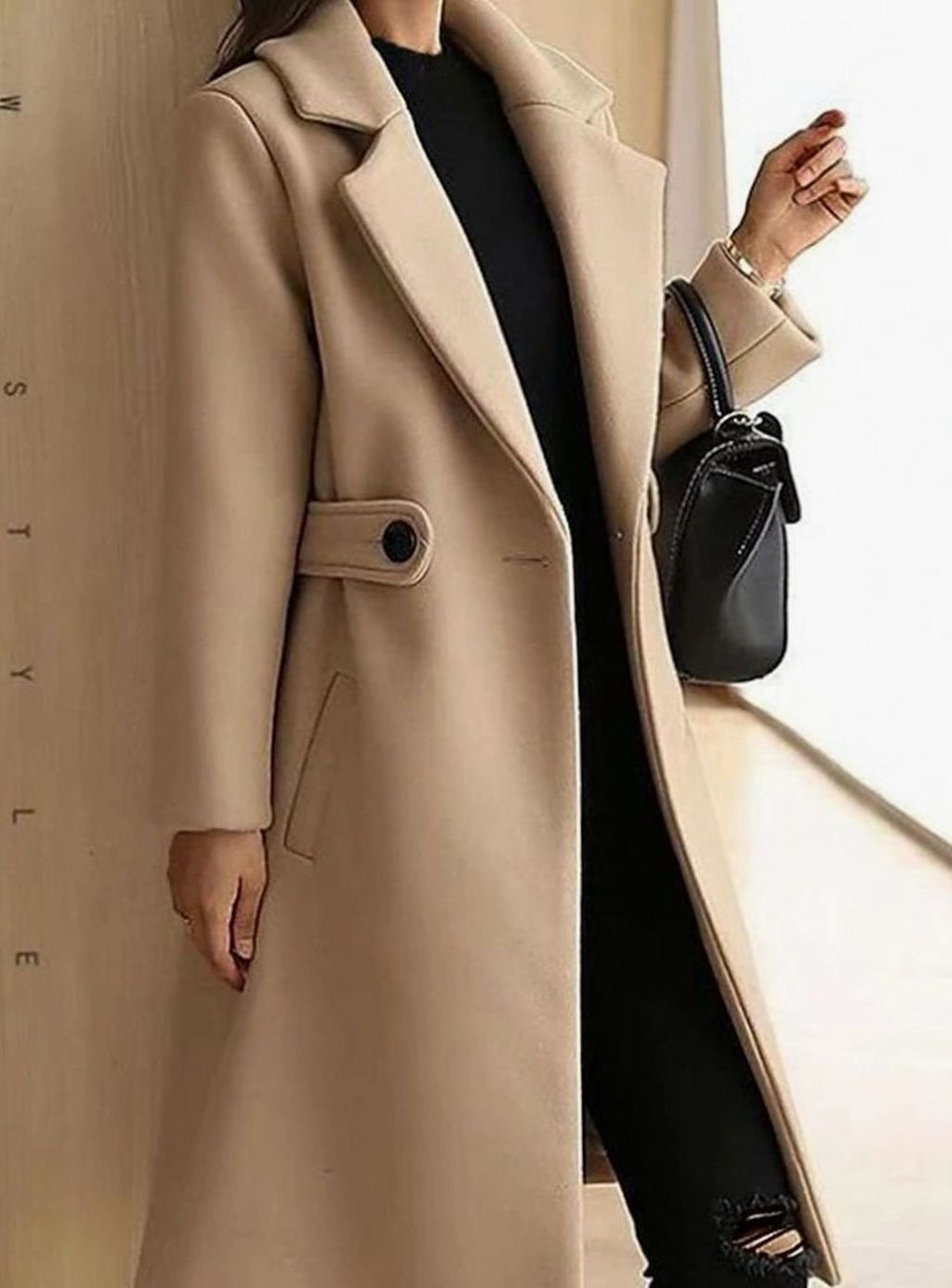 Katharina | Manteau élégant pour femmes, manteau en laine cintré avec ceinture