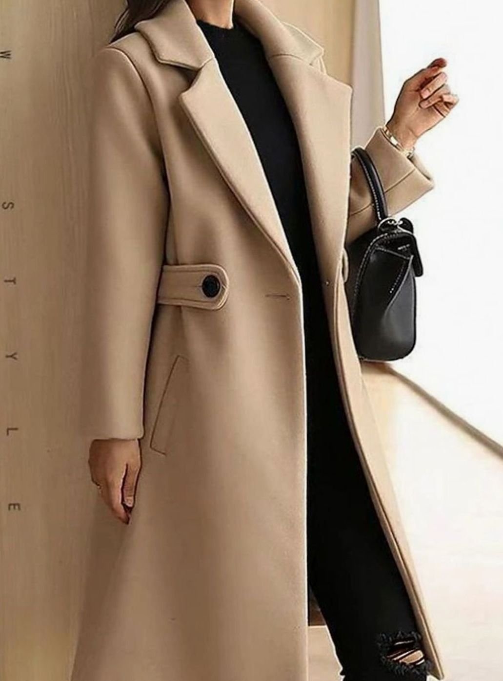 Katharina | Manteau élégant pour femmes, manteau en laine cintré avec ceinture
