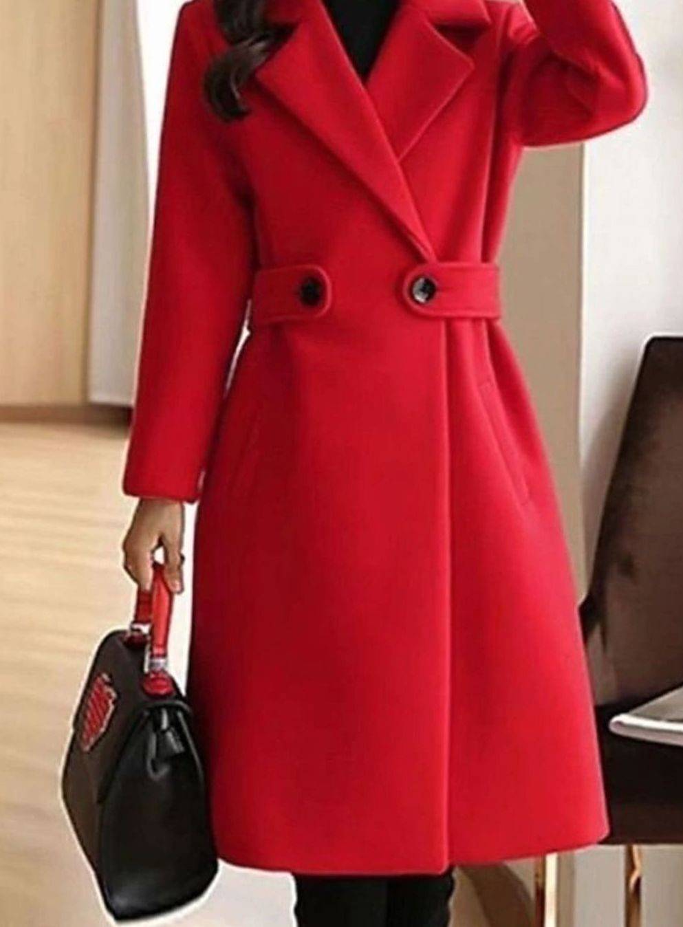 Katharina | Manteau élégant pour femmes, manteau en laine cintré avec ceinture
