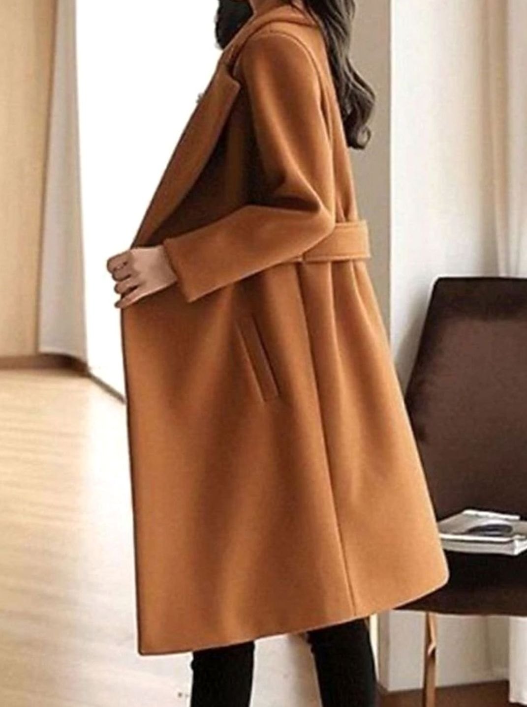 Katharina | Manteau élégant pour femmes, manteau en laine cintré avec ceinture