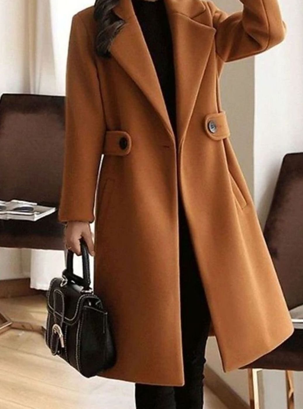Katharina | Manteau élégant pour femmes, manteau en laine cintré avec ceinture