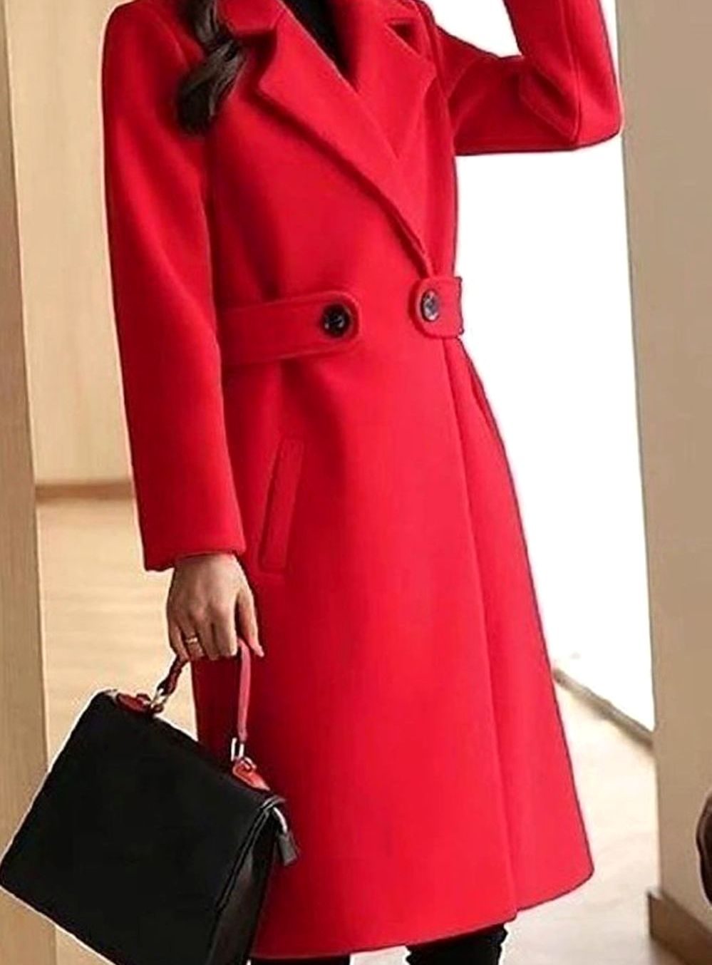 Katharina | Manteau élégant pour femmes, manteau en laine cintré avec ceinture