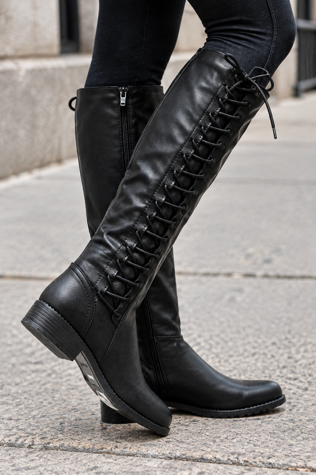 Bottes Montantes à Lacets