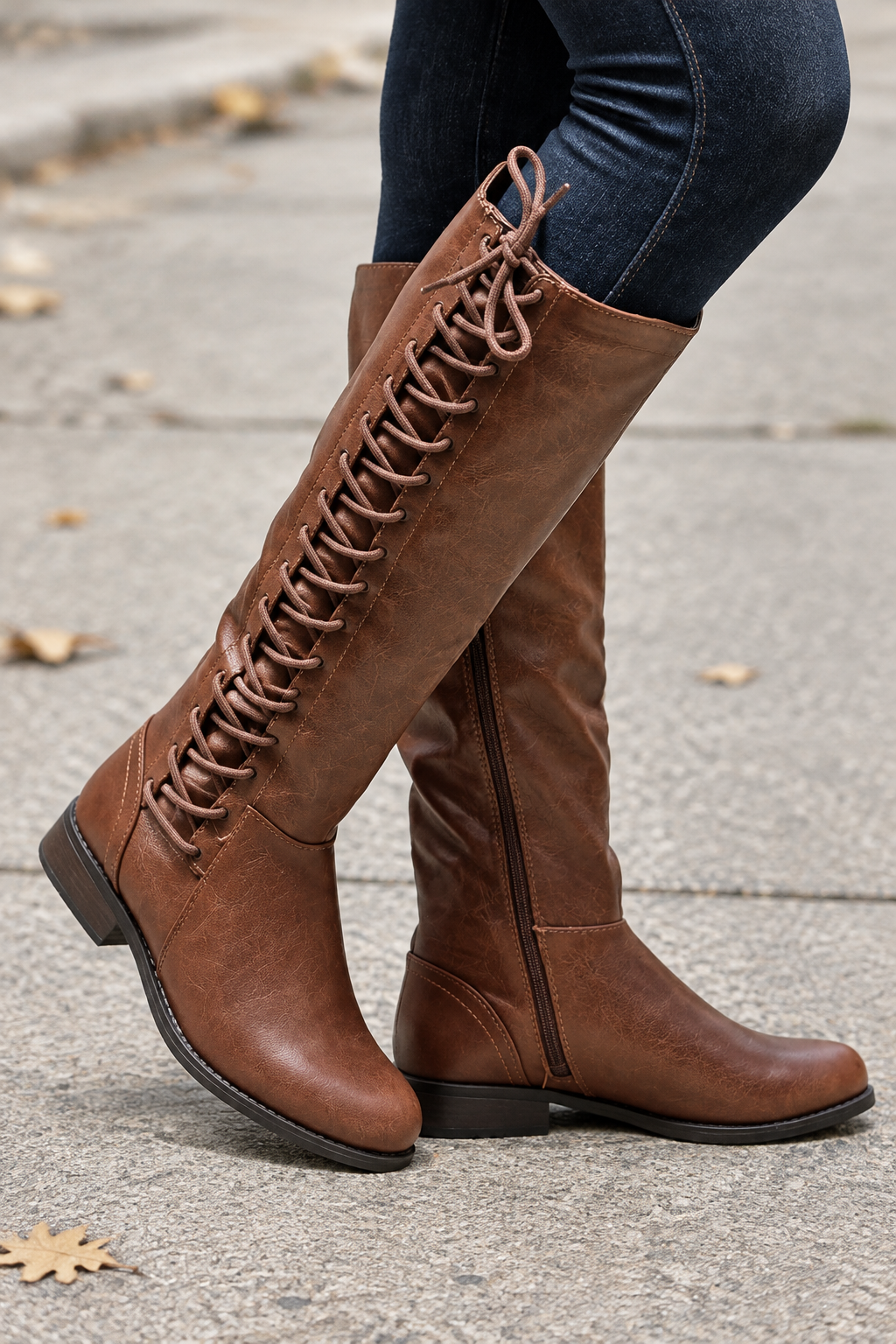 Bottes Montantes à Lacets
