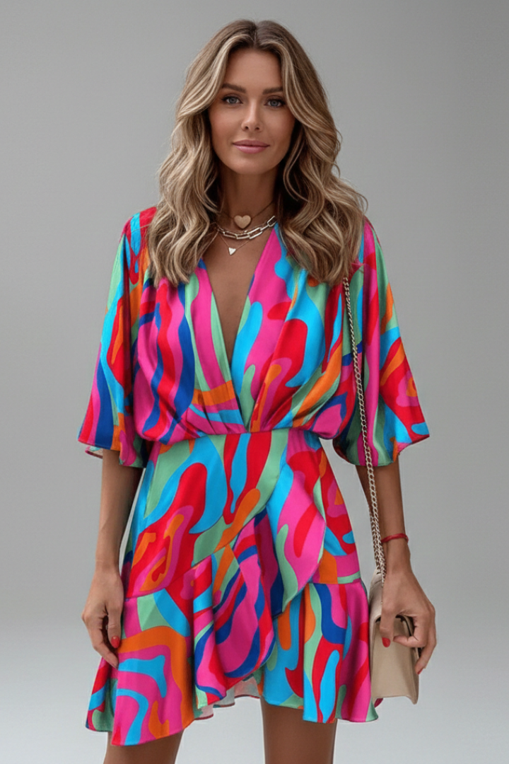 Elodie | Robe Mini Style Wrap pour Femmes