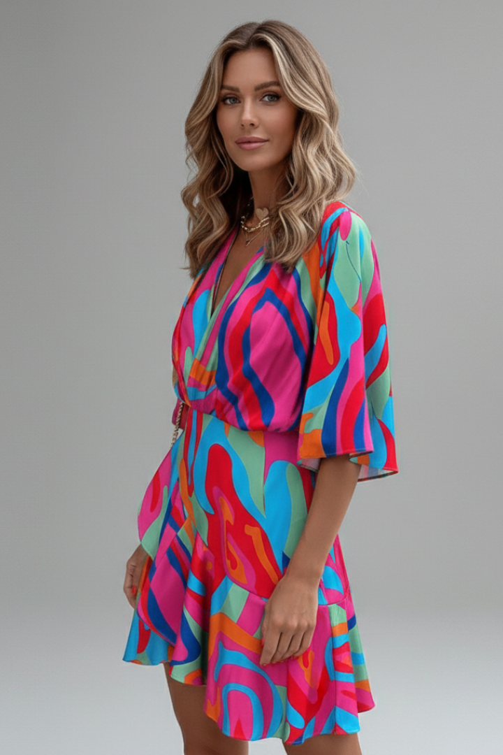 Elodie | Robe Mini Style Wrap pour Femmes