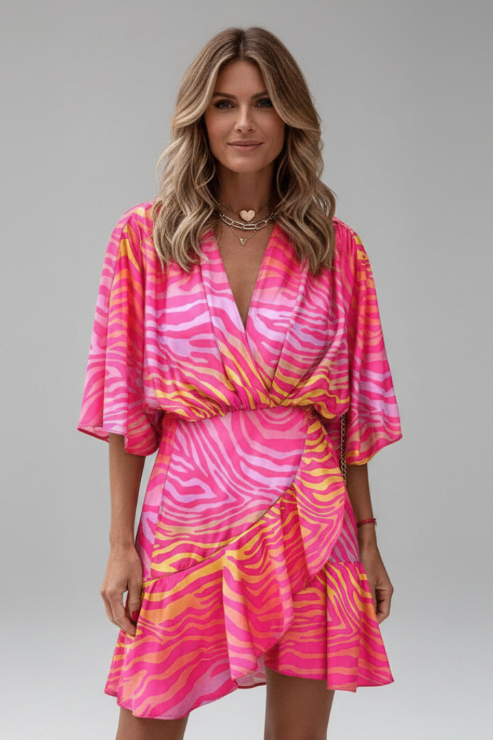 Elodie | Robe Mini Style Wrap pour Femme