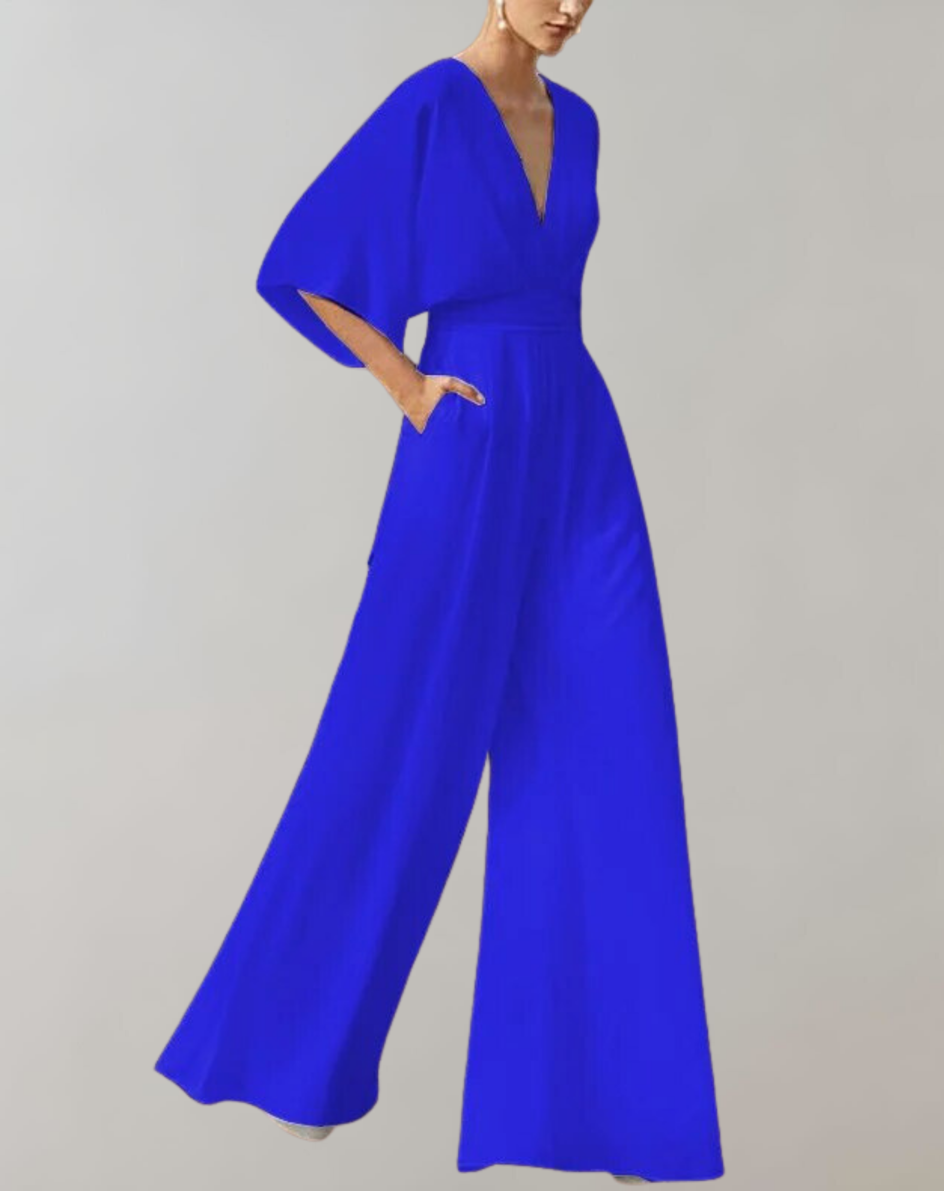 Esmeralda | Combinaison Femme à Col V et Jambes Larges