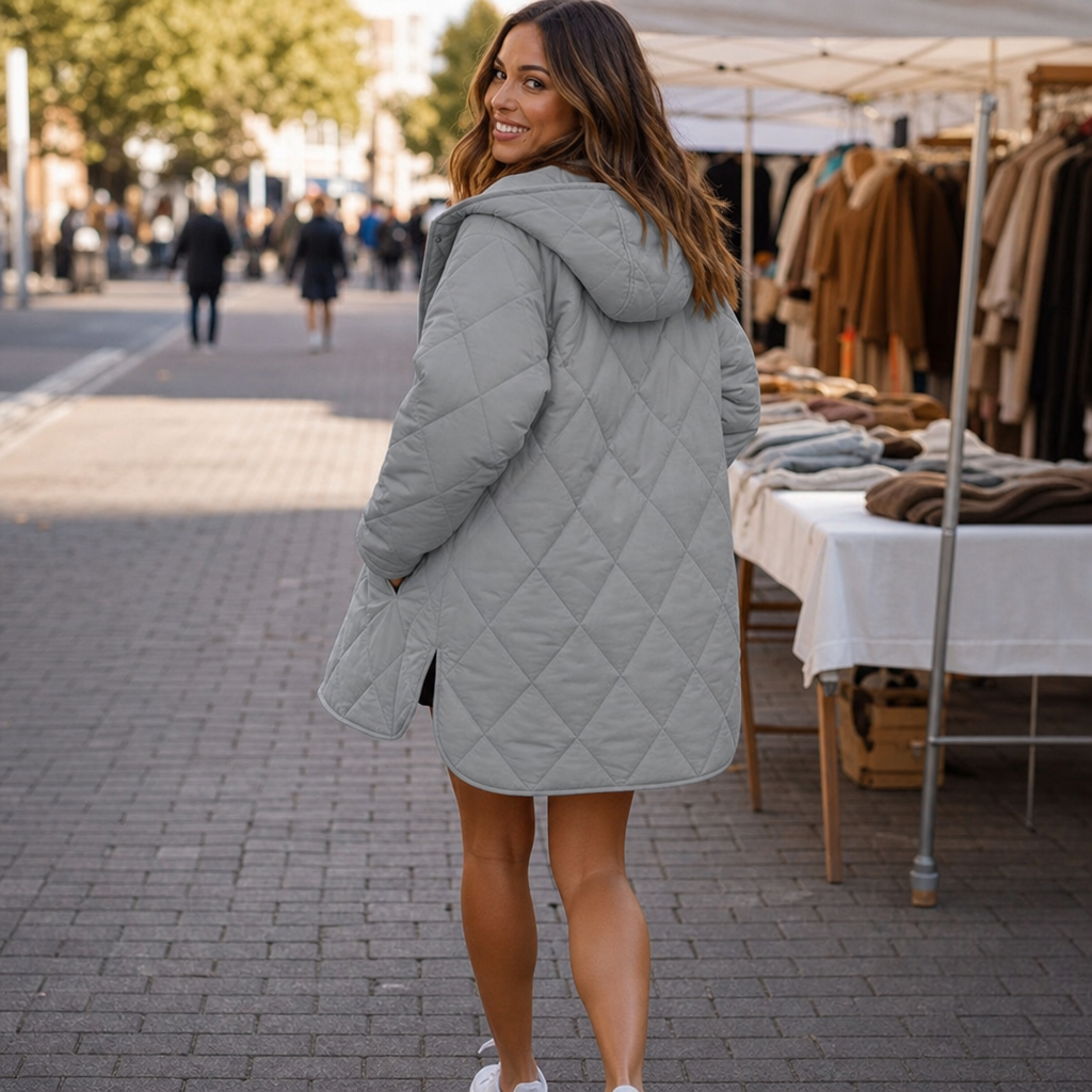 Karolin | Veste d'hiver élégante et slim pour femmes avec matelassage en diamant