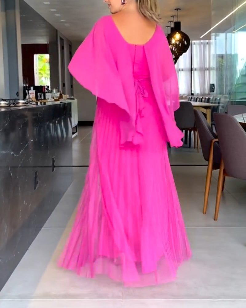 Robe Maxi A Ligne Col Rond