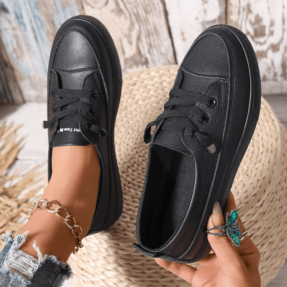 Ajelina | Chaussures à lacets orthopédiques avec semelle intérieure douce