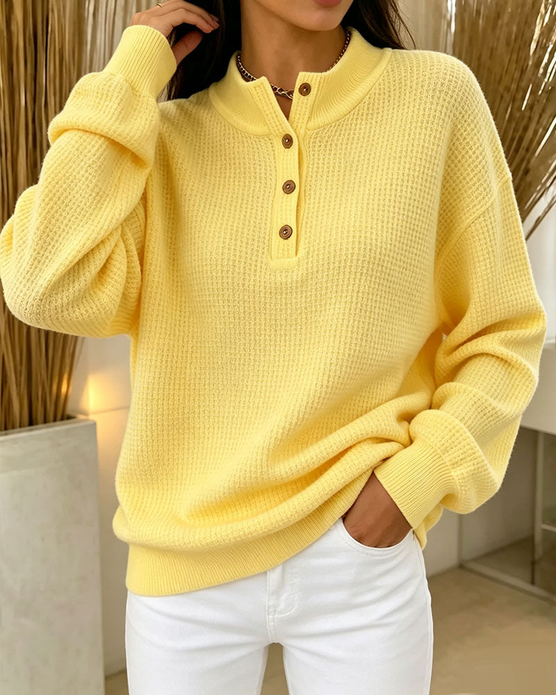 Blouse à col montant et manches longues