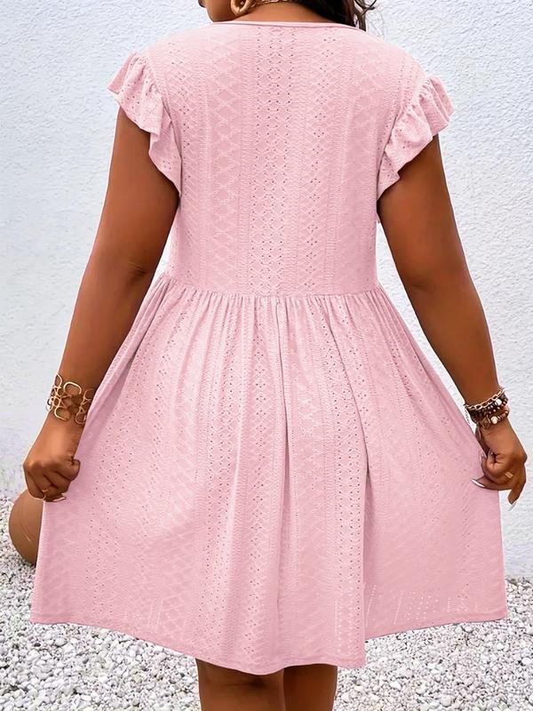 Dunizy | Robe unie avec décolleté en V croisé