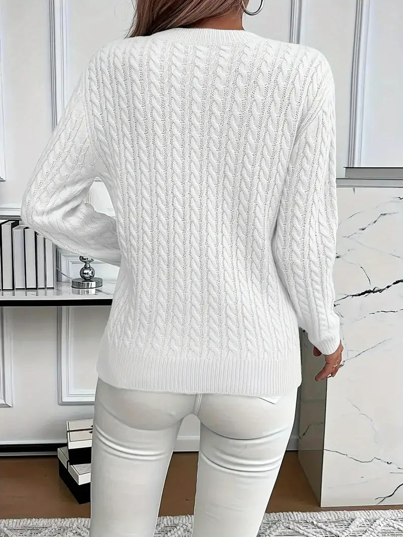 PULL ROND CONFORTABLE POUR FEMMES
