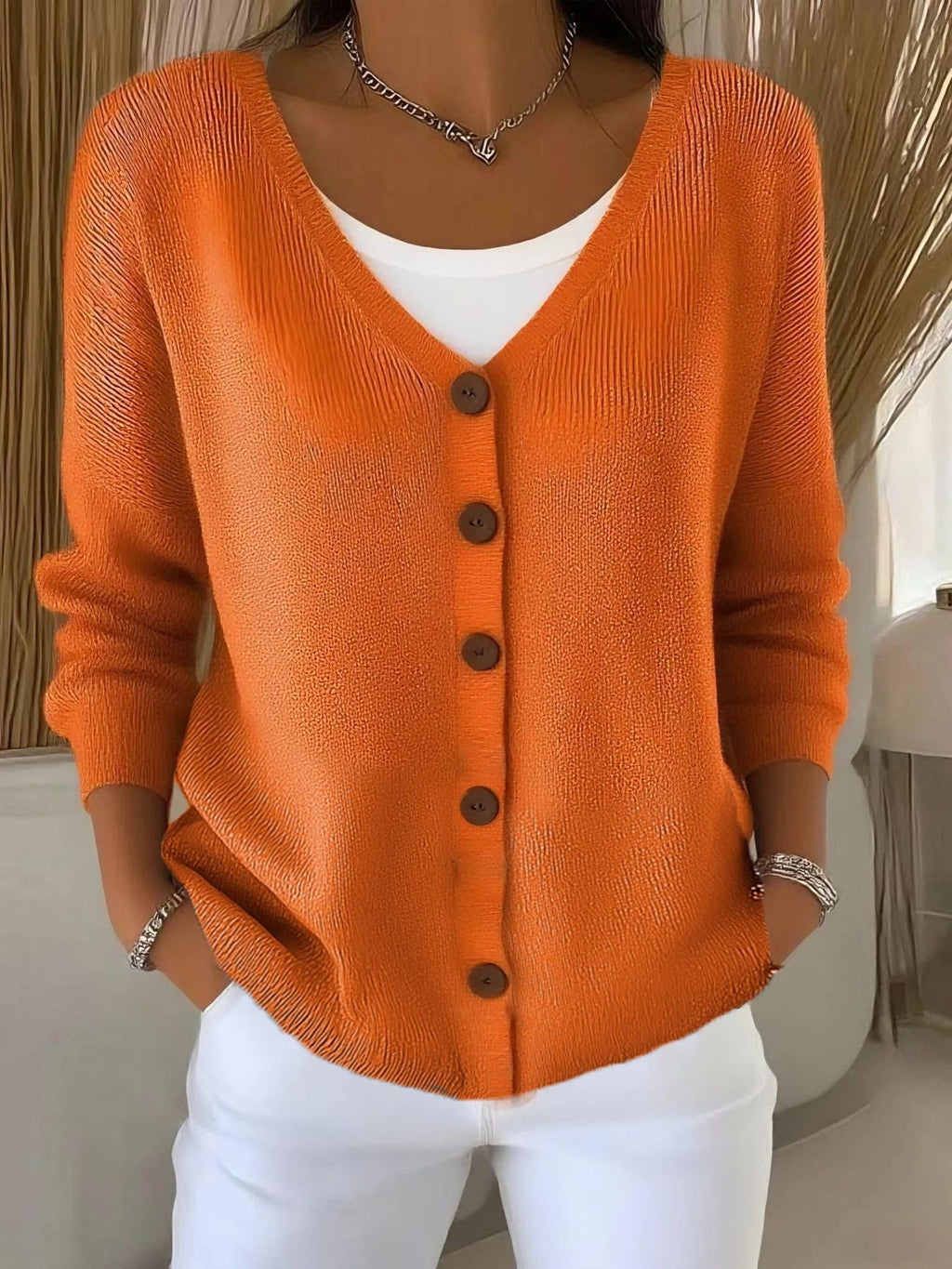 Rachel - Gilet Élégant Tricoté avec Boutons