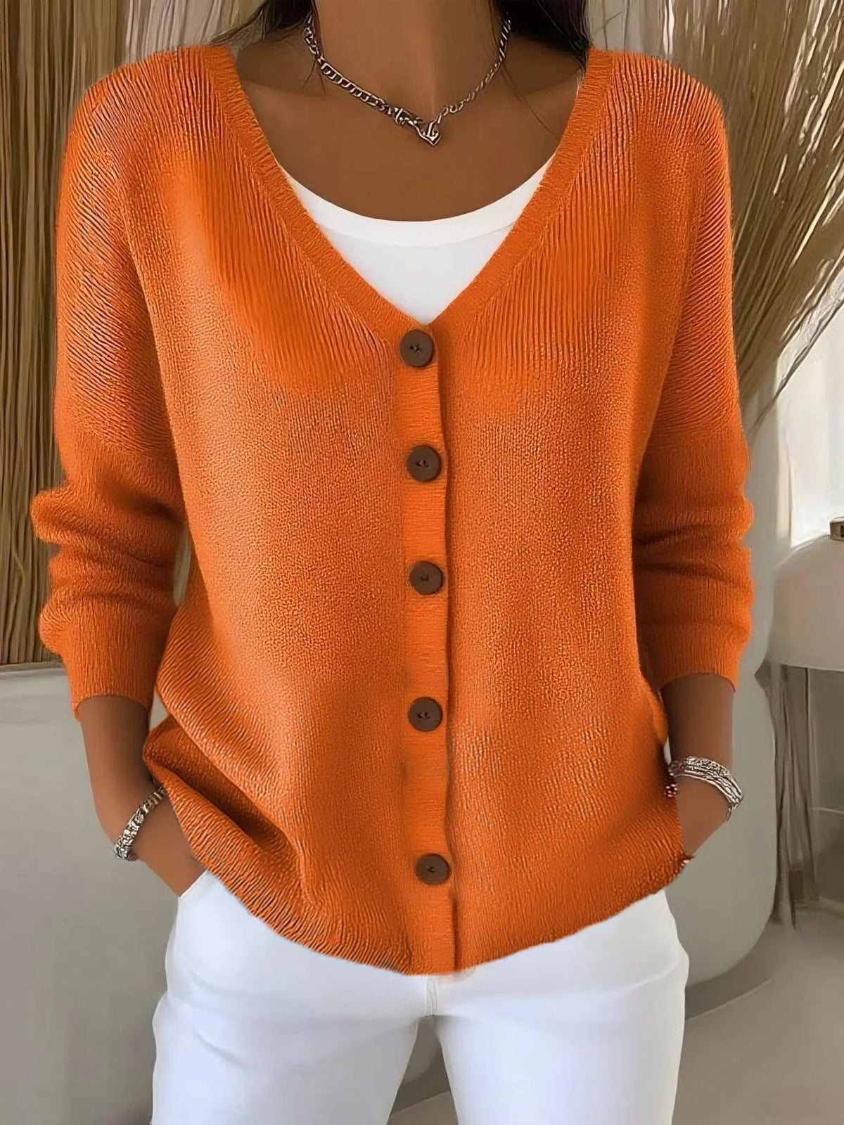 Rachel - Gilet Élégant Tricoté avec Boutons