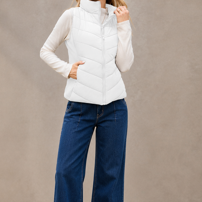 Daisy | Gilet matelassé pour femmes polyvalent et léger avec col montant