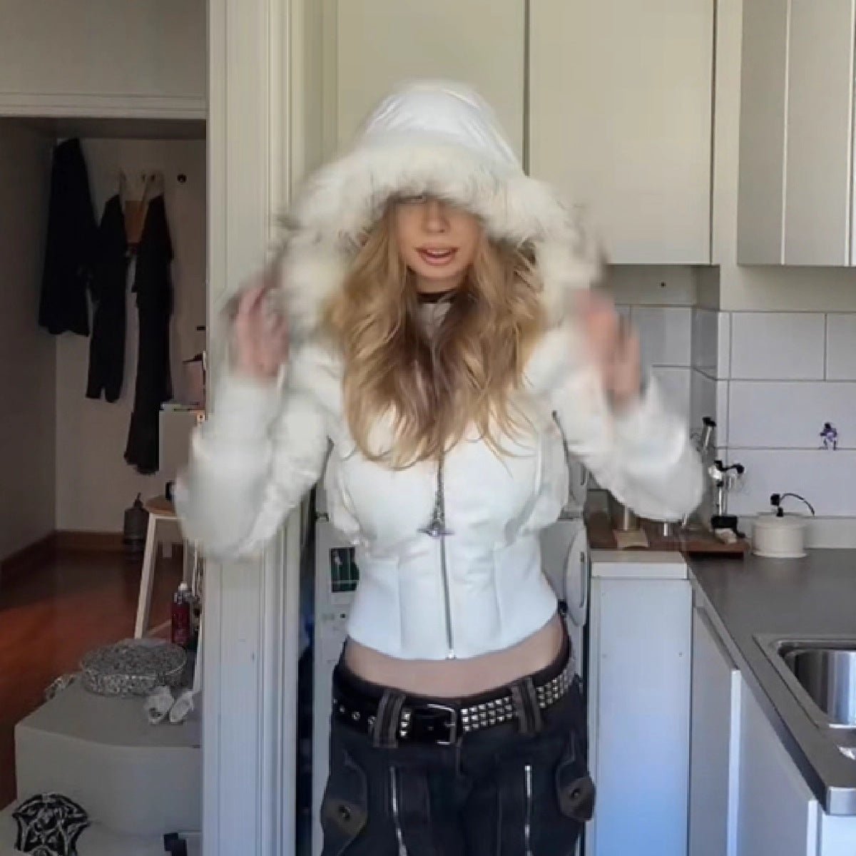 Elisa | Veste matelassée chaude et élégante avec capuche amovible