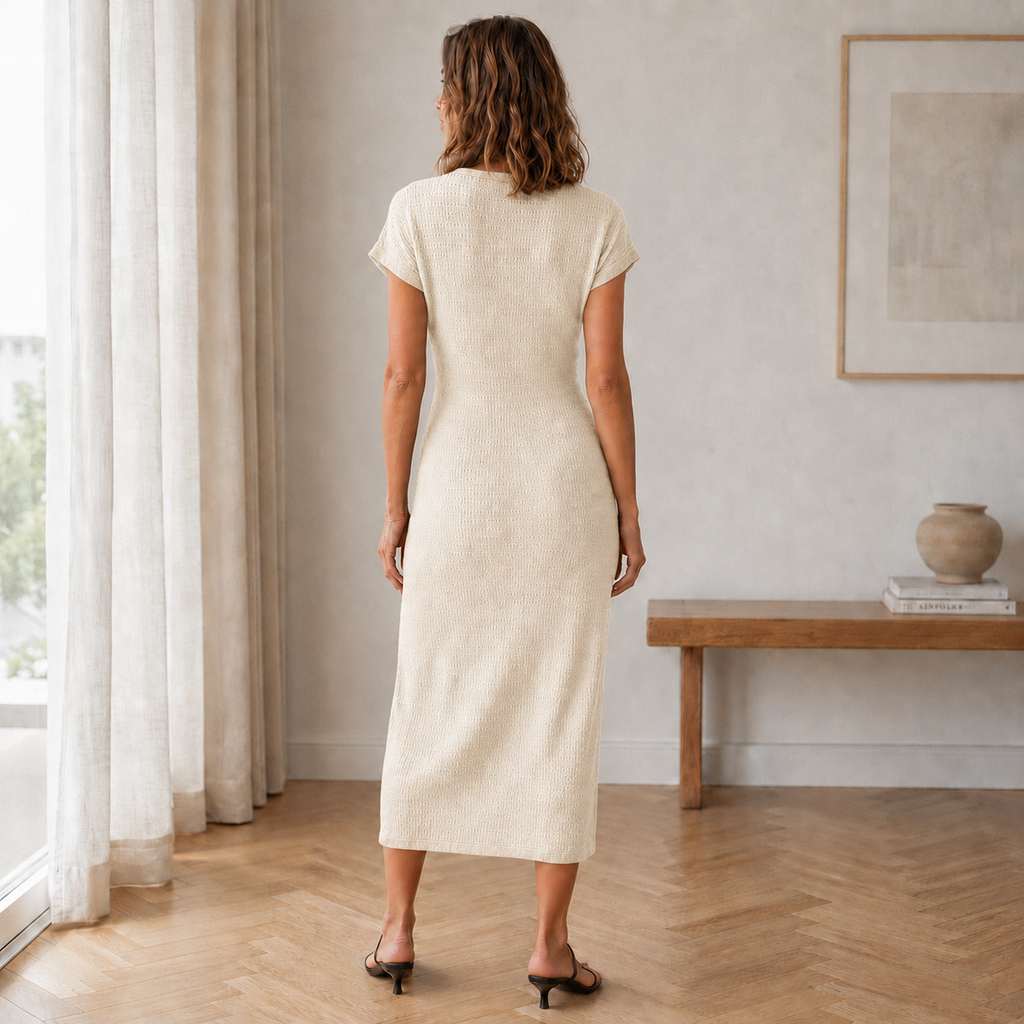Almathy | Robe midi nouée avec fente latérale