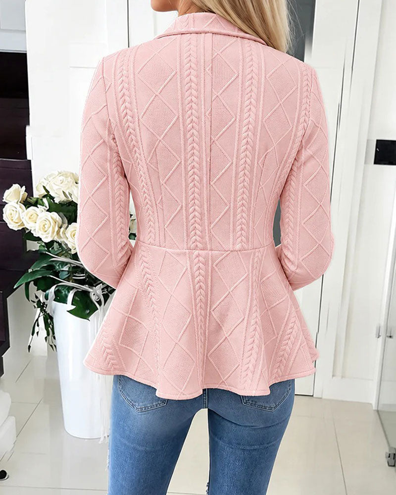 Manteau Casual à Boutons Unis