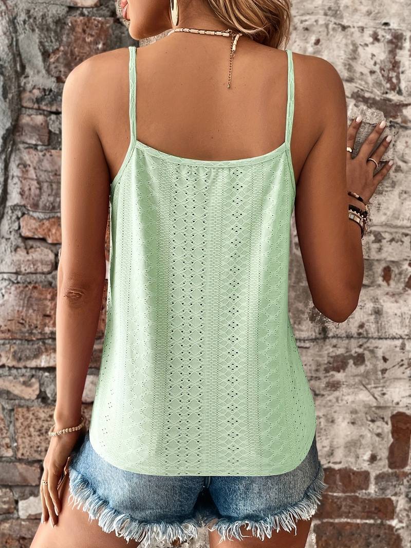 Top En Dentelle Avec Bretelles Fines Et Décolleté En V Pour Femme | Idéal Pour Saison Estivale Et Sorties