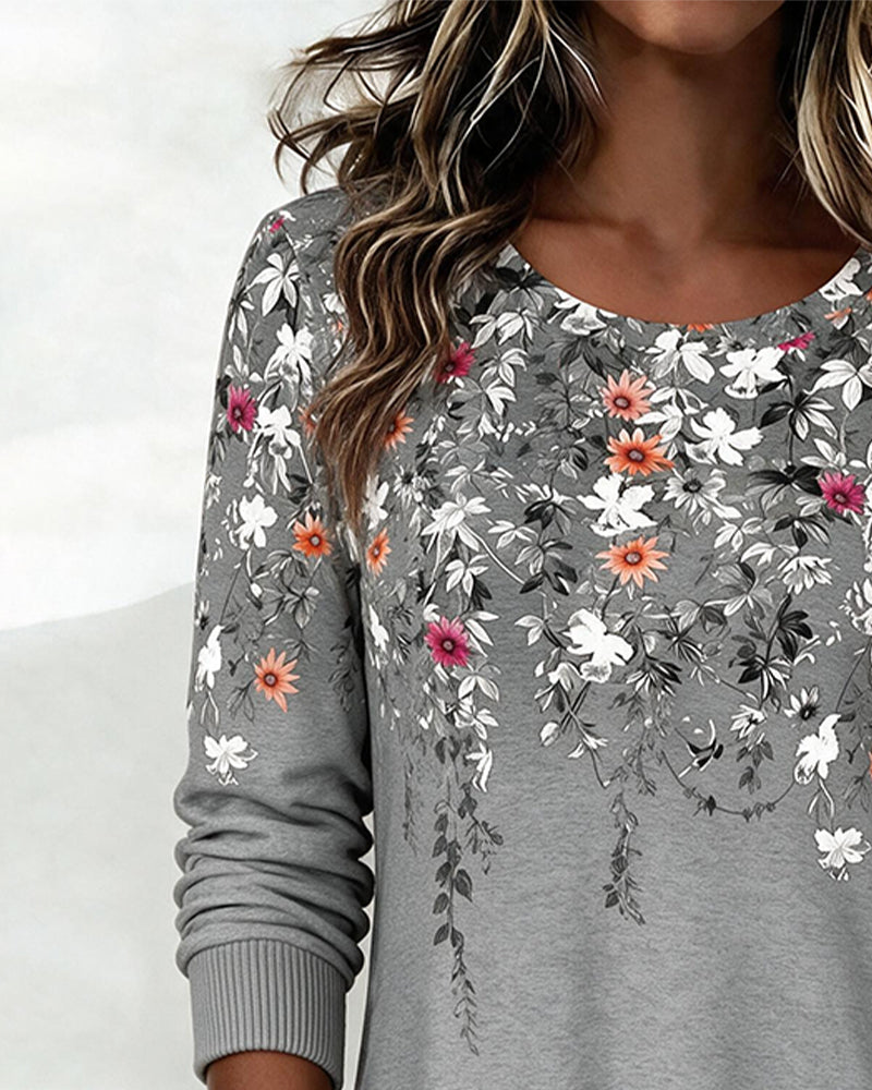 Haut Fleuri Imprimé Mode