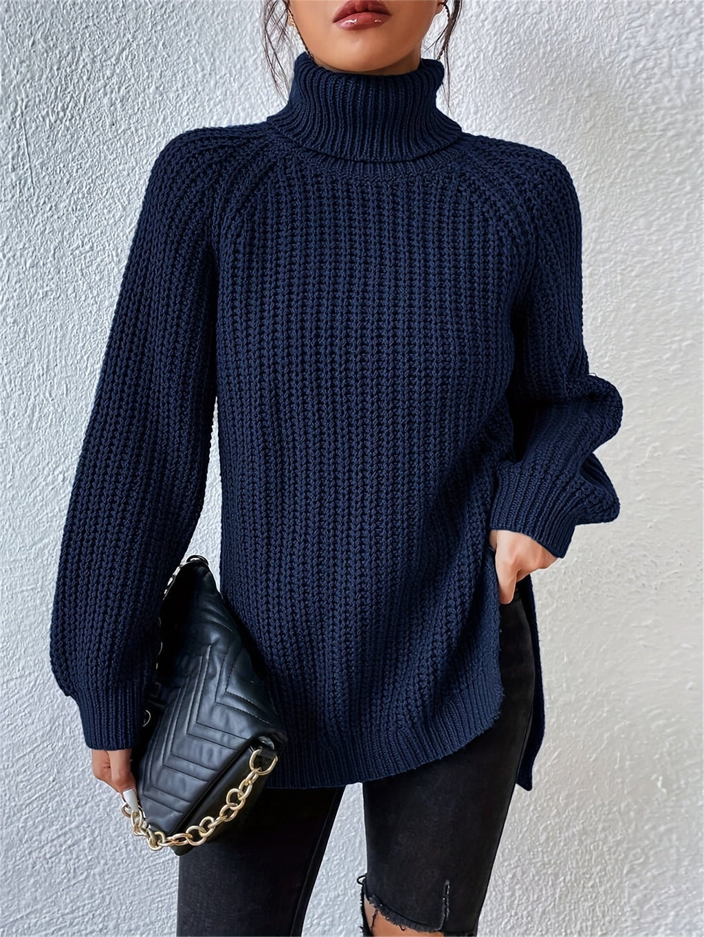 SWEAT-SHIRT À COL HAUT ET COUPE ÉLÉGANTE POUR FEMMES