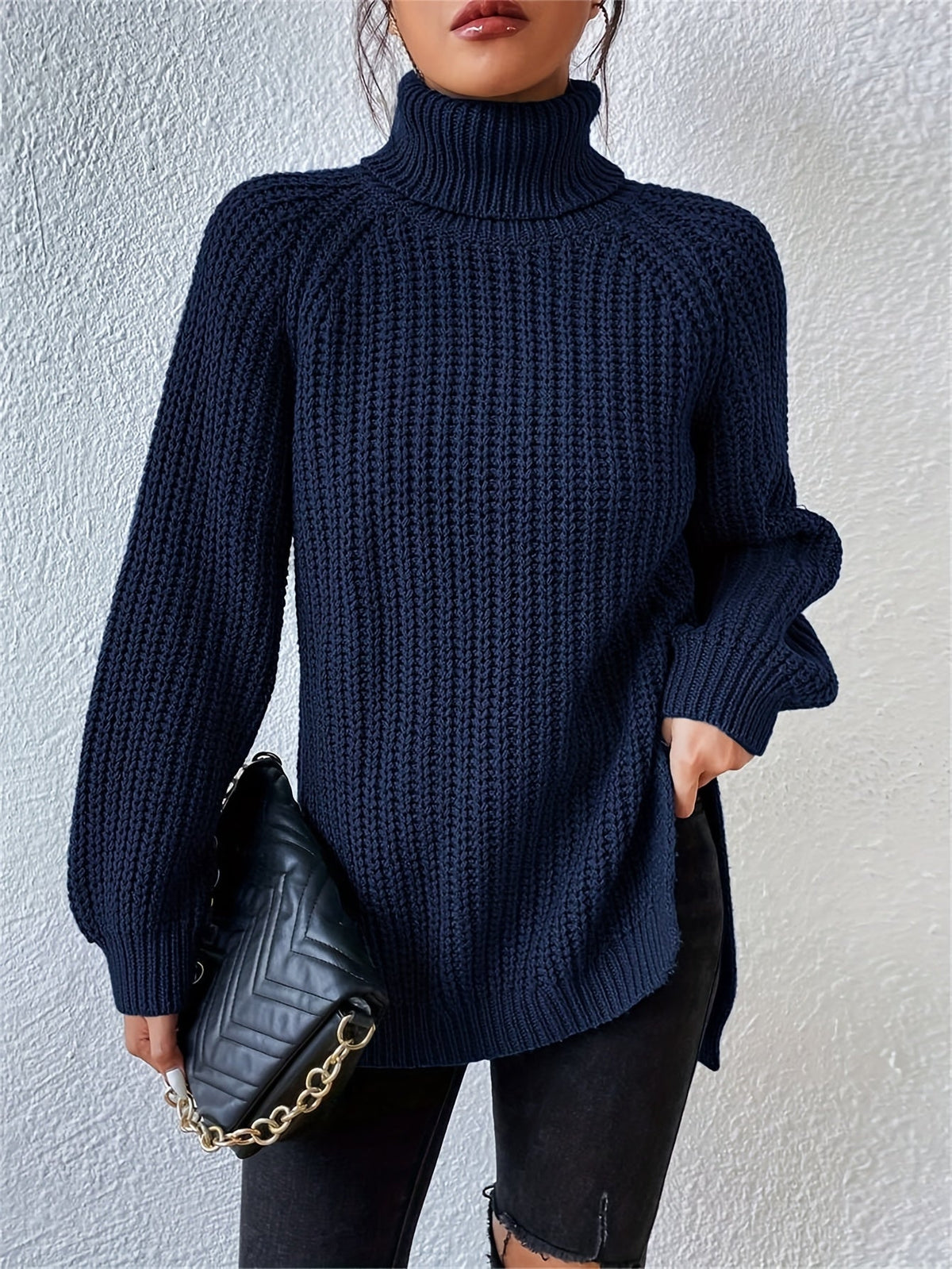 SWEAT-SHIRT À COL HAUT ET COUPE ÉLÉGANTE POUR FEMMES