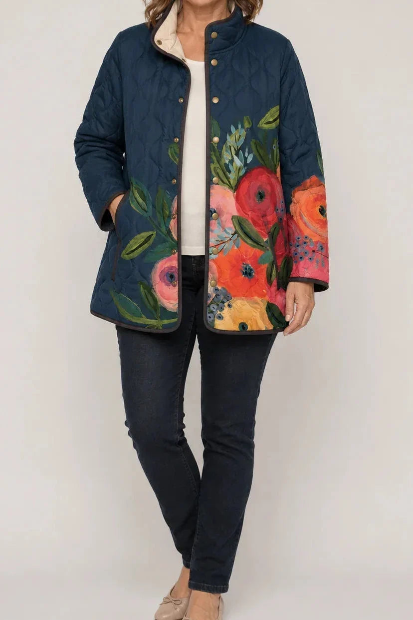 Lisa | Veste matelassée élégante et confortable pour femmes avec motif floral