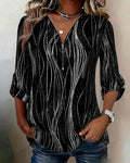 Blouse Fermeture Éclair Ligne Shimmer