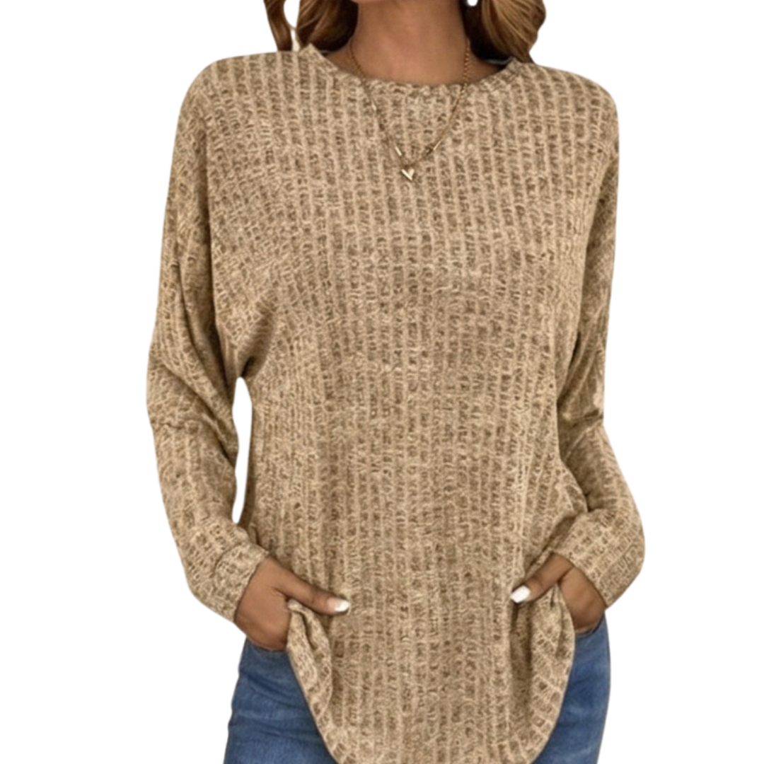 Camilla | Pull en Tricot Oversize Élégant et Confortable avec Texture Waffle