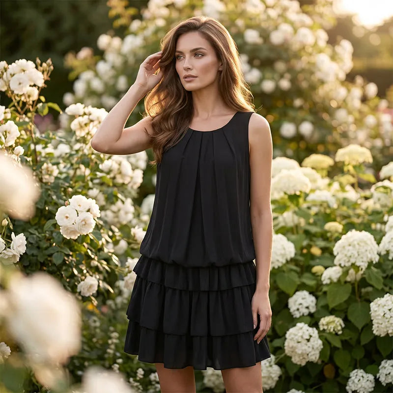 Aivelie | Robe d'été à volants avec décolleté en U