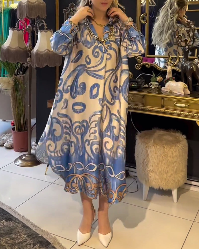 Robe imprimée loose et élégante