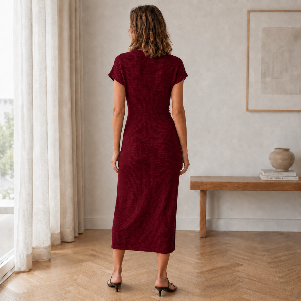 Almathy | Robe midi nouée avec fente latérale